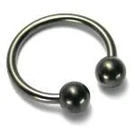 10g Internal Blackout Steel Circular Barbell — Price Per 1