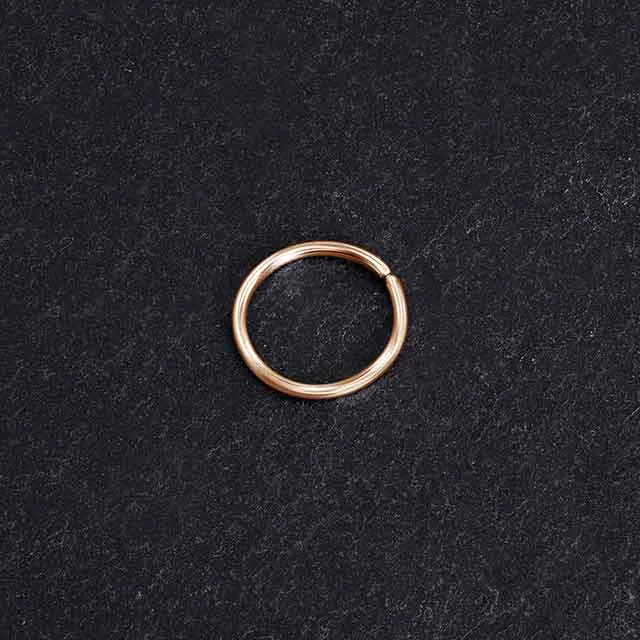 14k Rose Gold Tiny Septum Ring | Dainty Hoop