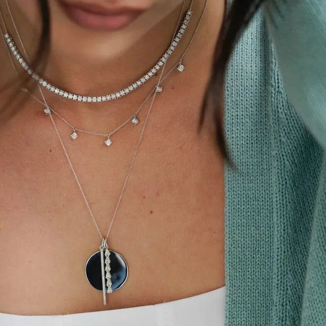 14K White Gold Ava Bea Diamond Tennis Necklace