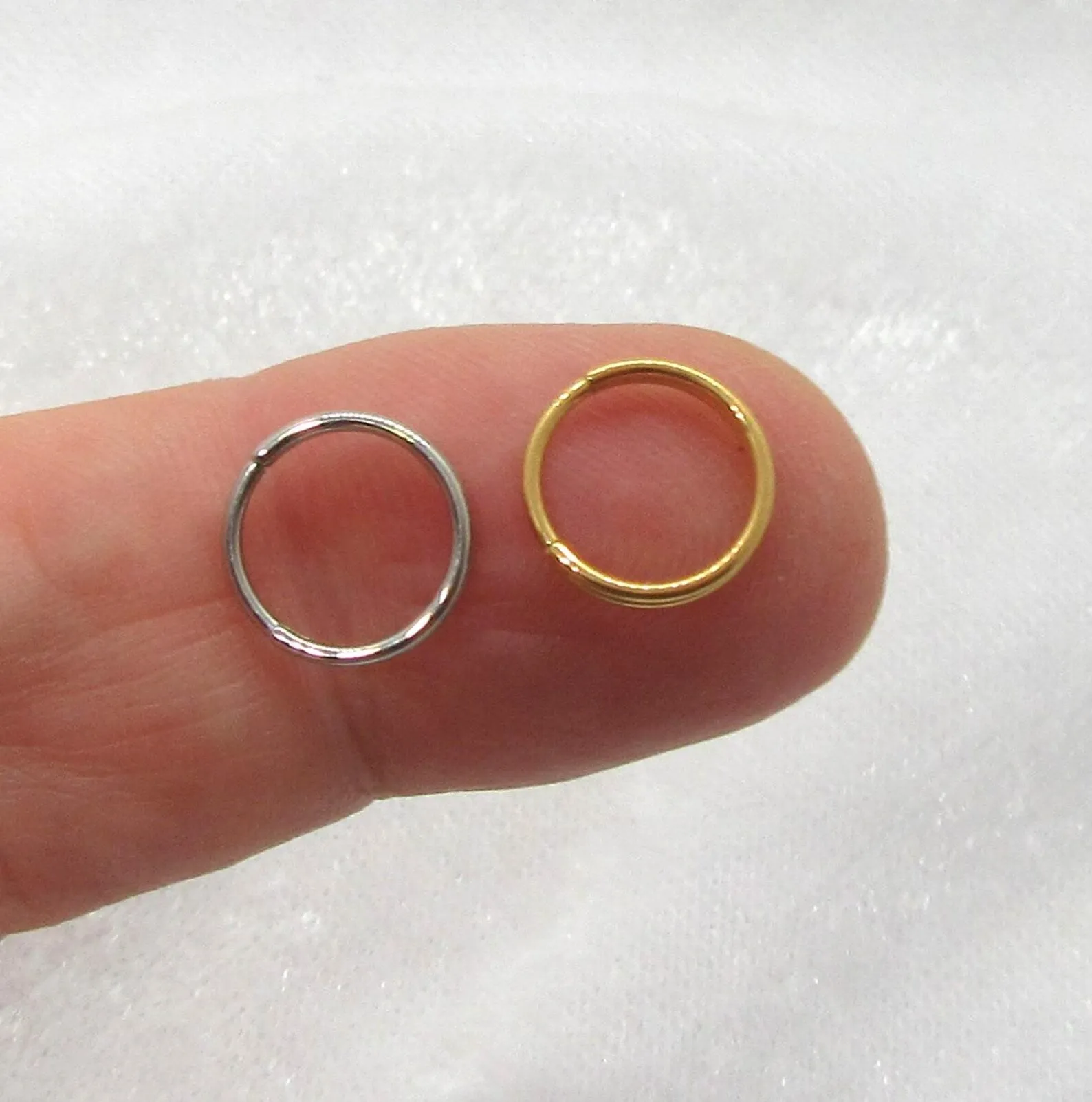 20G Nose Hoop Ring Nose Nostril Jewelry 20G 20 Gauge Fits 8 mm Diameter Nostril Nose Jewelry Gold Silver Nose Ring