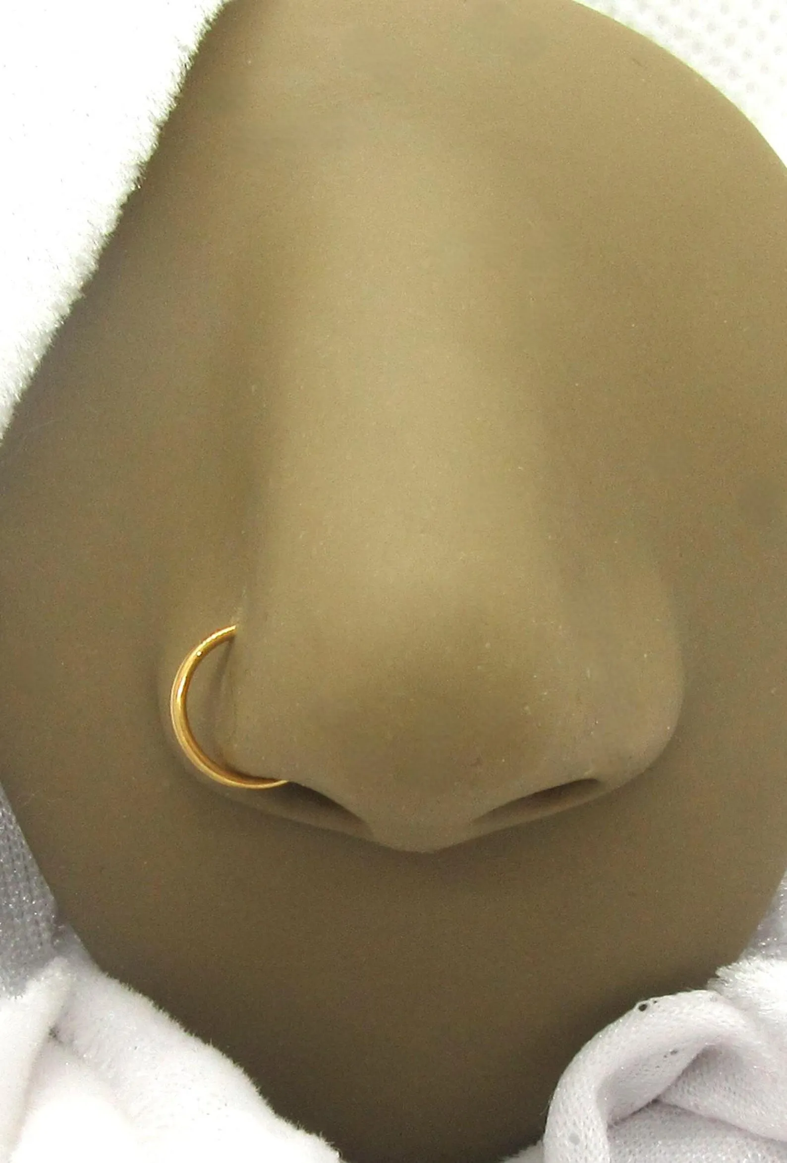 20G Nose Hoop Ring Nose Nostril Jewelry 20G 20 Gauge Fits 8 mm Diameter Nostril Nose Jewelry Gold Silver Nose Ring