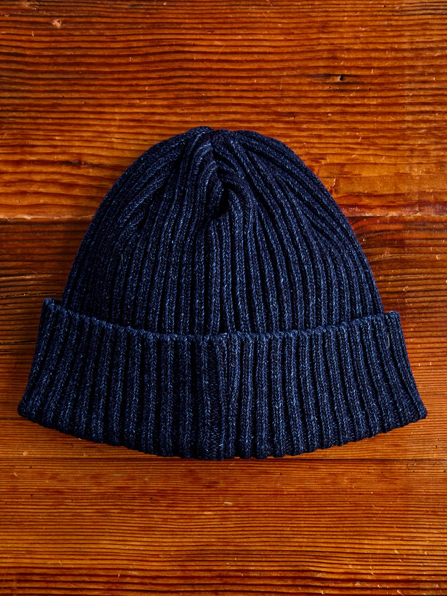 6817 Rib Watch Cap in Indigo