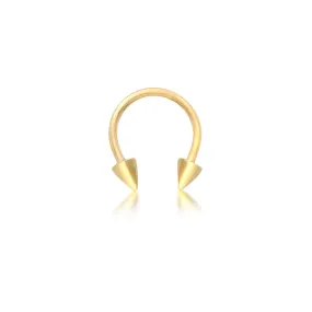 9ct Yellow Gold Arrow U-Shape Nose Piercing