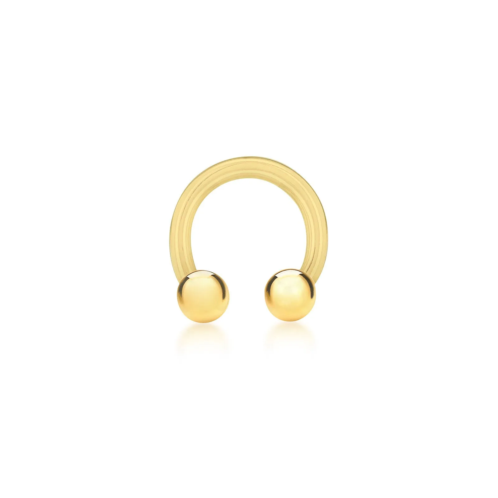 9ct Yellow Gold Ball U-Shape Nose Piercing