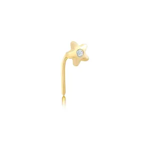 9ct Yellow Gold with Cubic Zicornia Star Nose Piercing