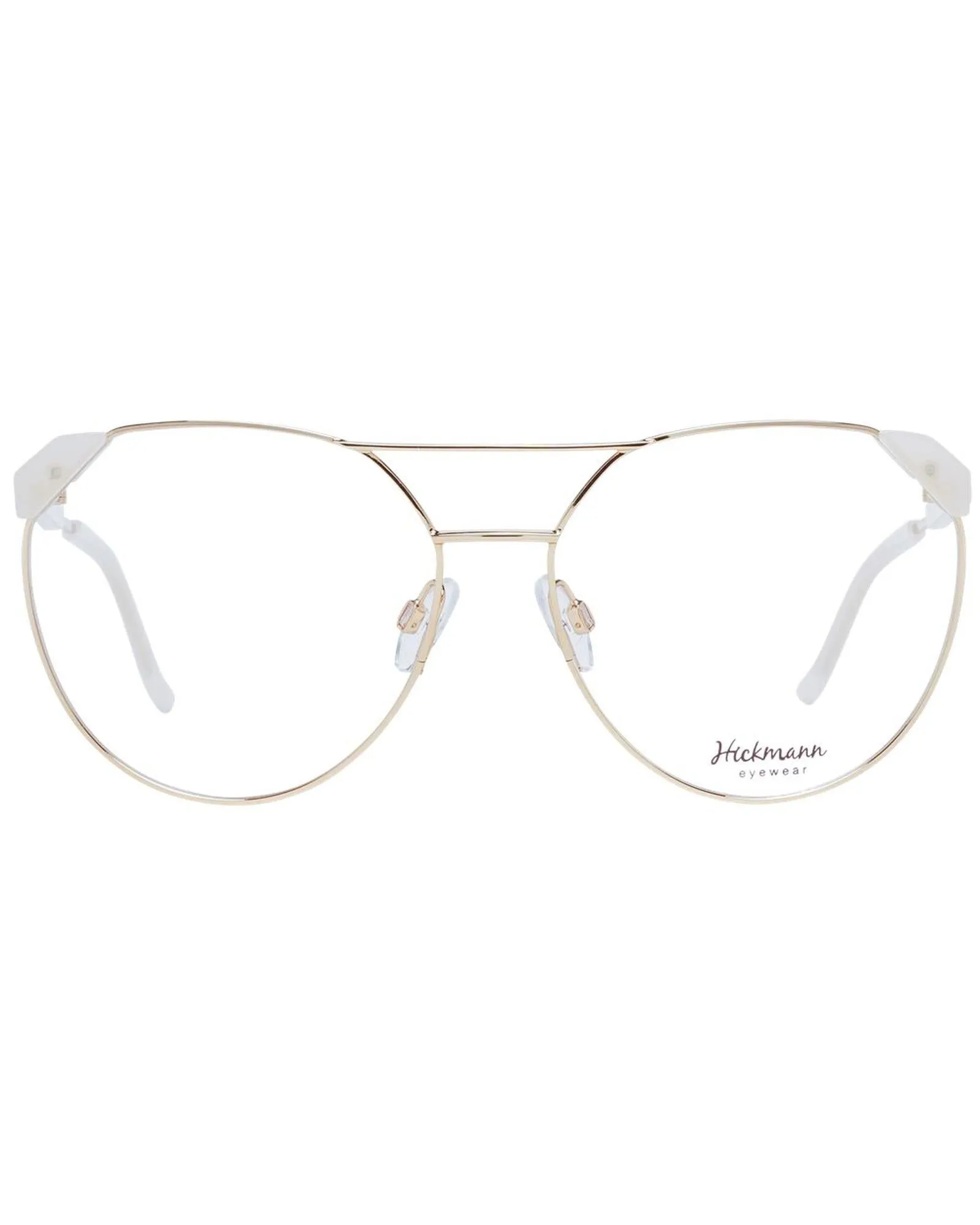 Ana Hickmann Full-Rim Aviator Metal Optical Frames with Demo Lenses
