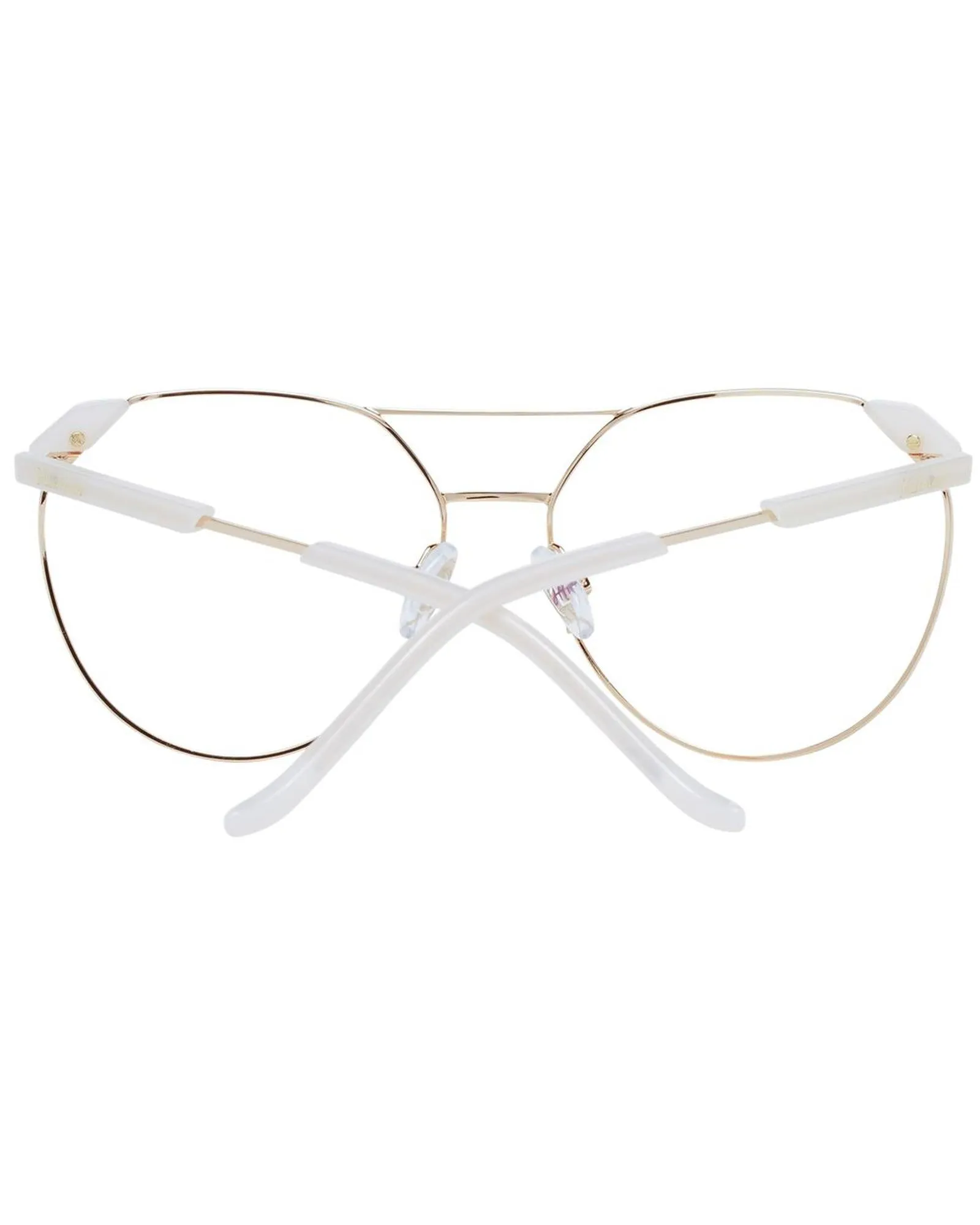 Ana Hickmann Full-Rim Aviator Metal Optical Frames with Demo Lenses