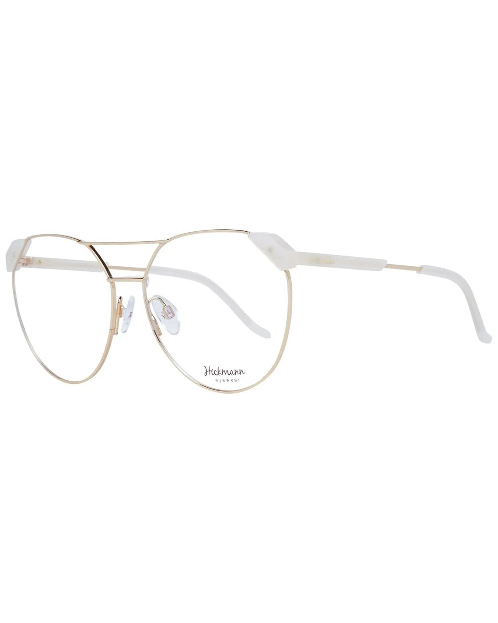 Ana Hickmann Full-Rim Aviator Metal Optical Frames with Demo Lenses