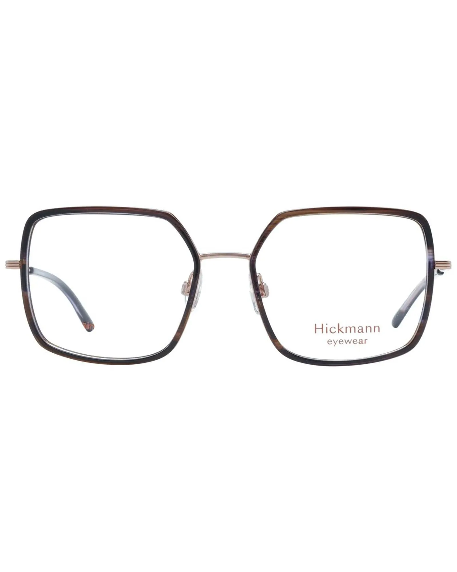 Ana Hickmann Full-Rim Metal Square Optical Frames with Demo Lenses