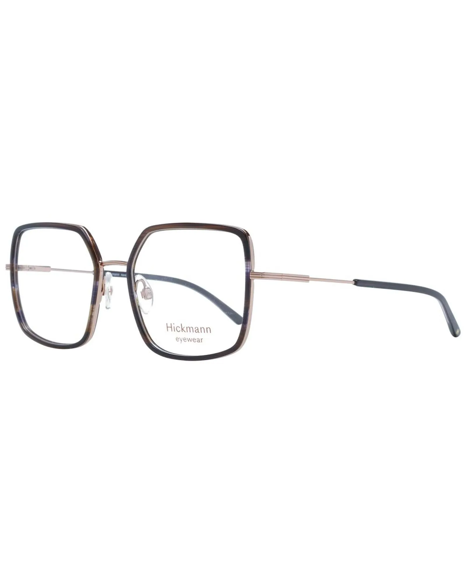 Ana Hickmann Full-Rim Metal Square Optical Frames with Demo Lenses