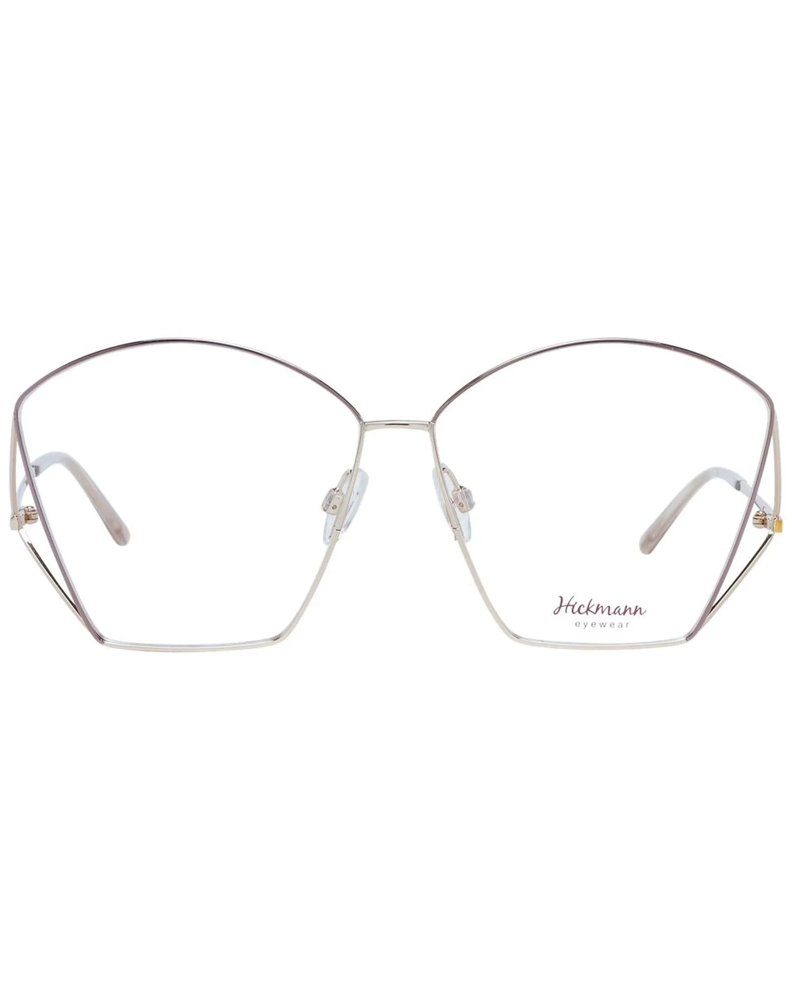 Ana Hickmann Square Full-Rim Metal Optical Frames with Demo Lenses