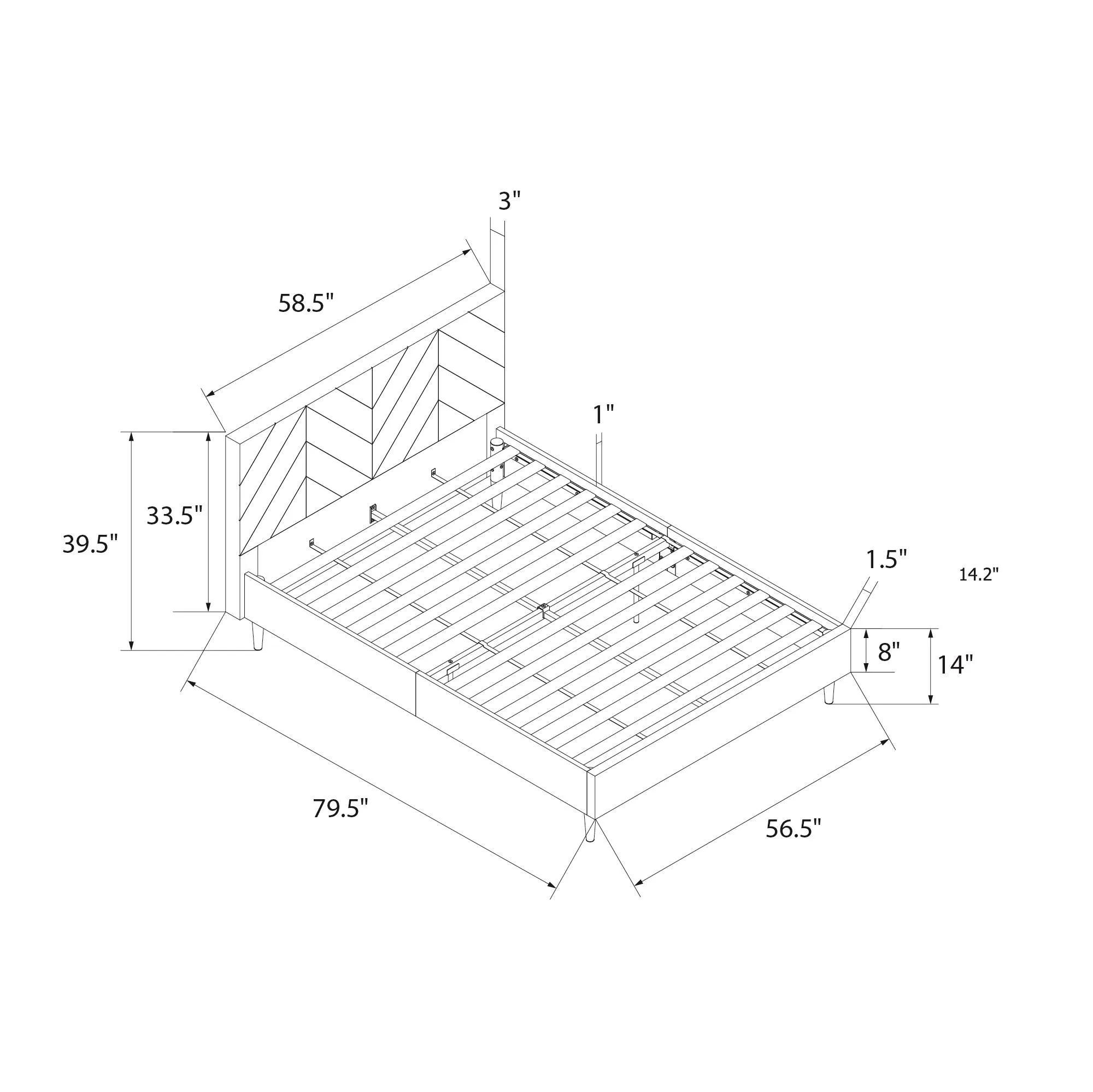 Andrea Tufted Upholstered Platform Bed
