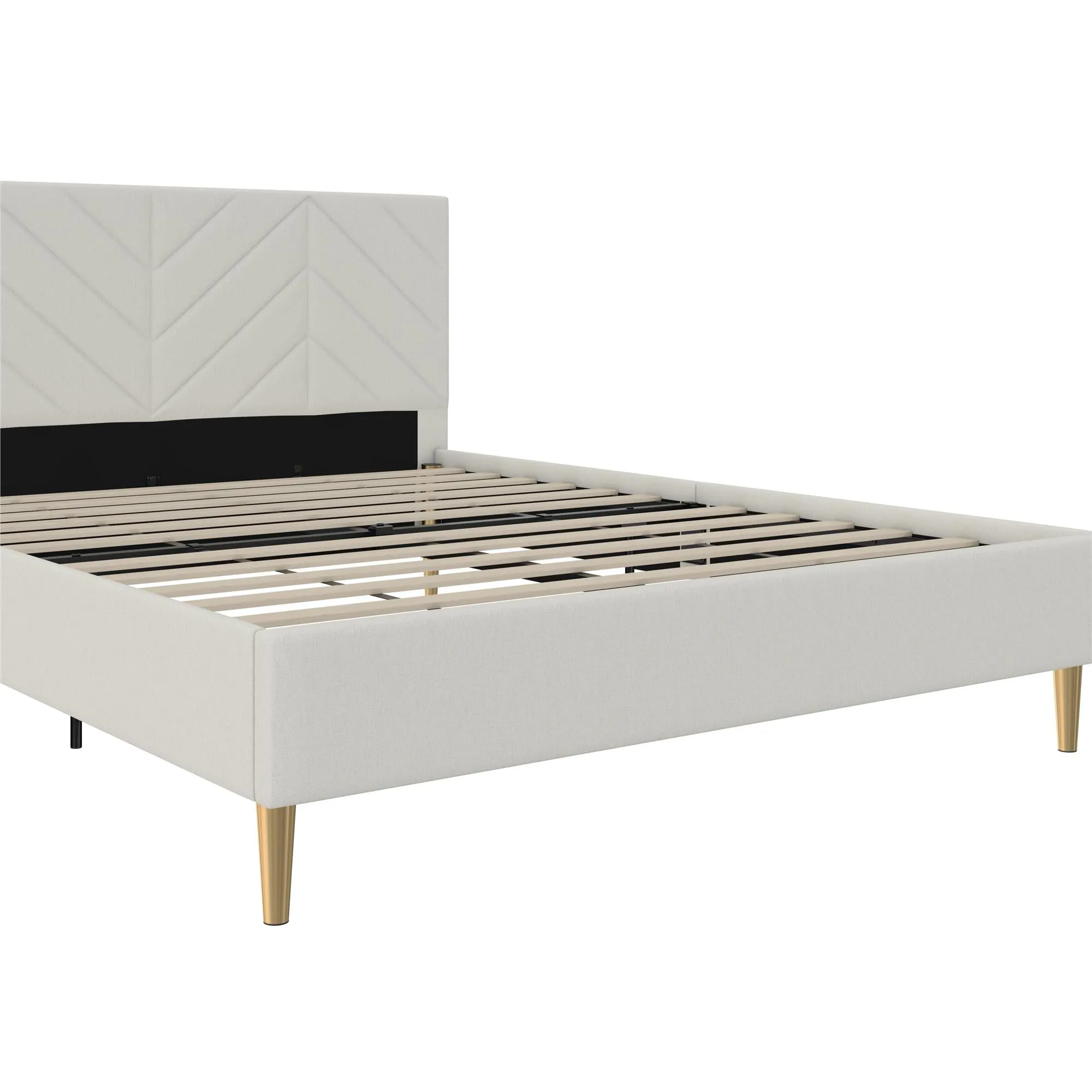 Andrea Tufted Upholstered Platform Bed