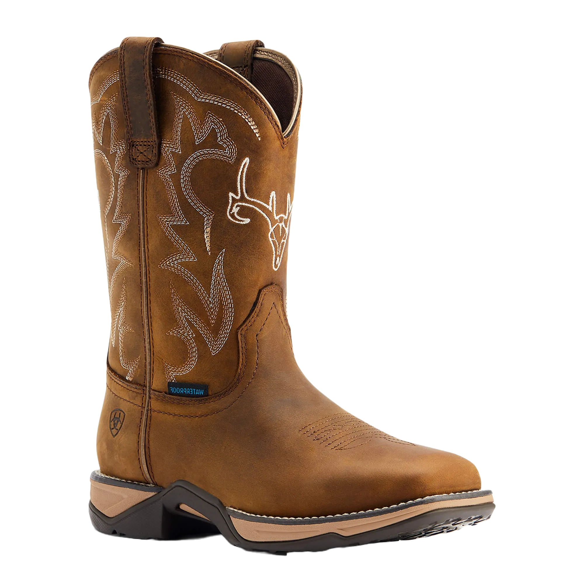 Ariat Ladies Anthem Deer H2O Distressed Brown Boots 10042593