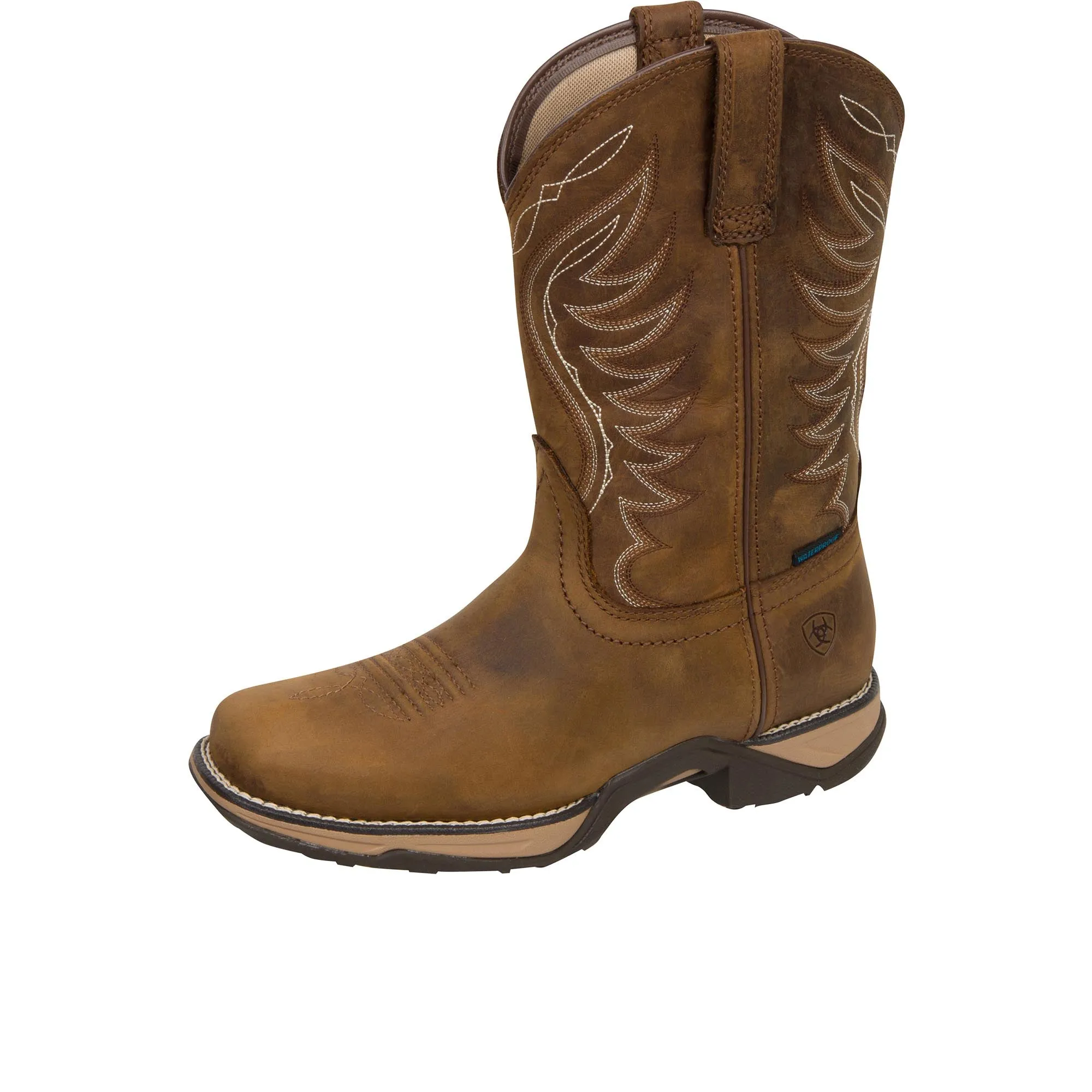 Ariat Womens Anthem Western Boot Distressed Brown