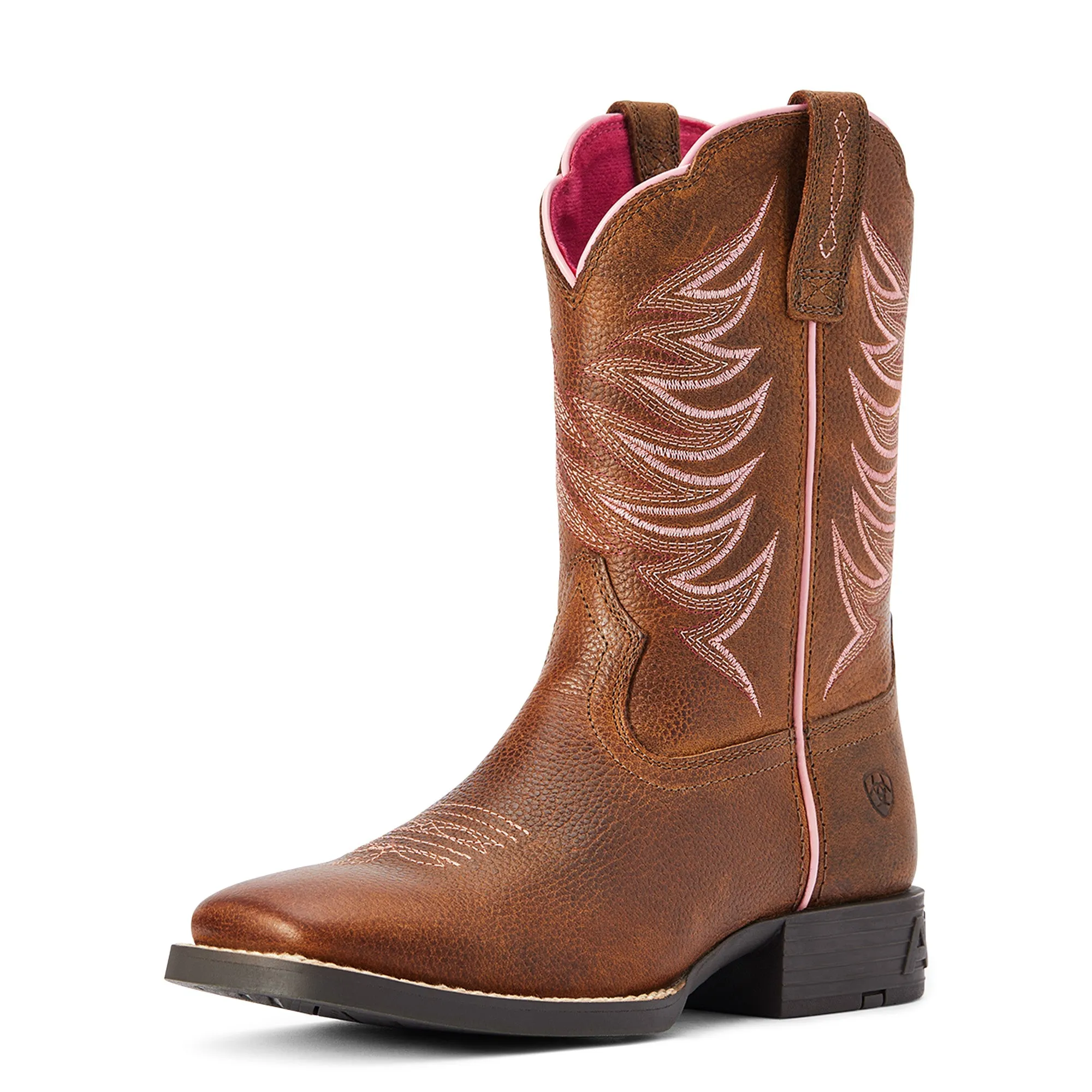 Ariat® Youth Girl's Firecatcher Rowdy Brown Square Toe Boots 10042413