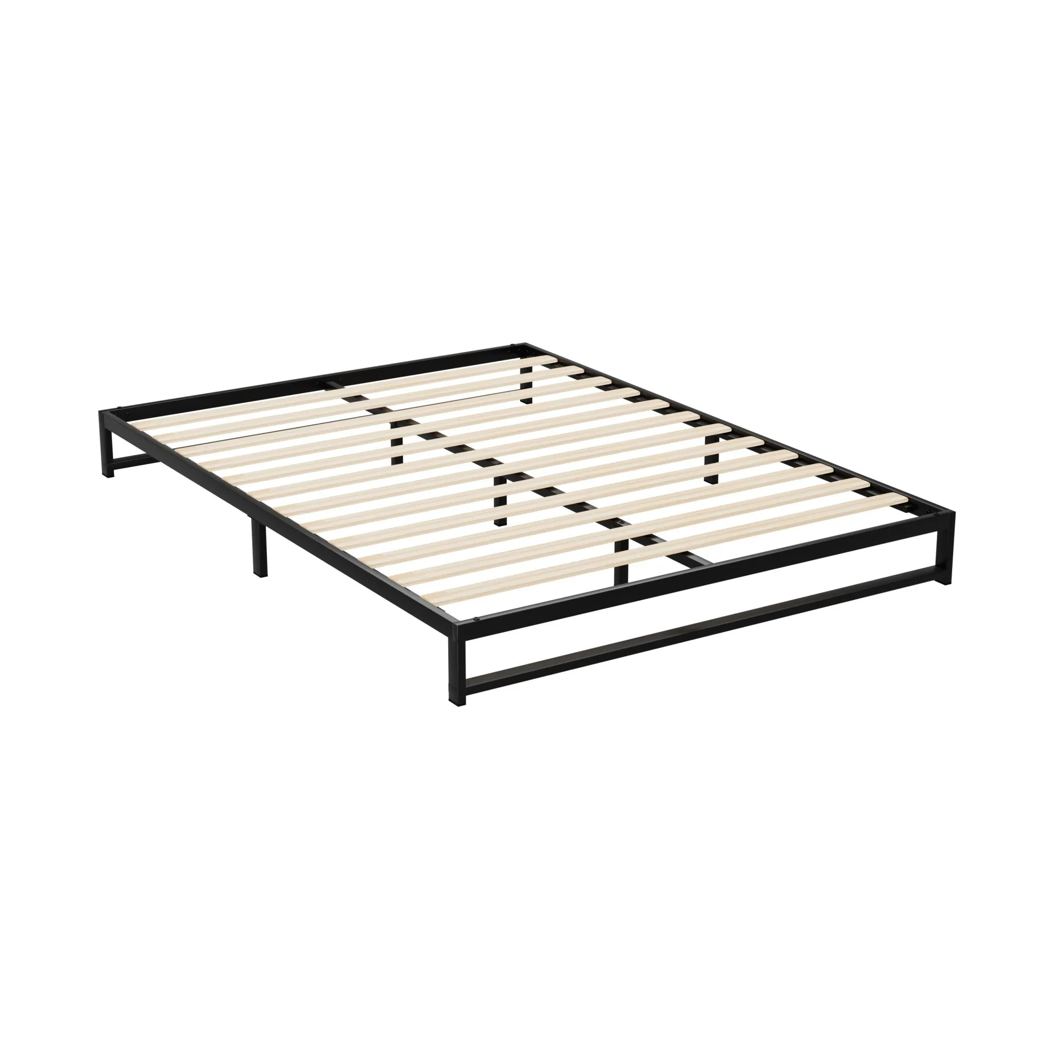 Beru Metal Double Bed Base Black