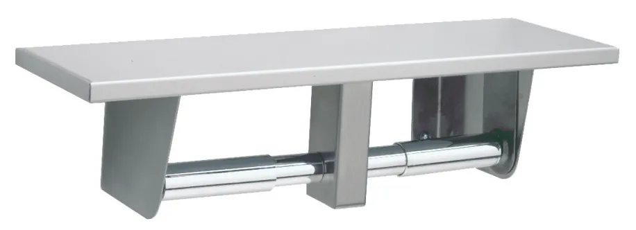 Bobrick B-2840 Double Roll with Shelf Toilet Paper Dispenser