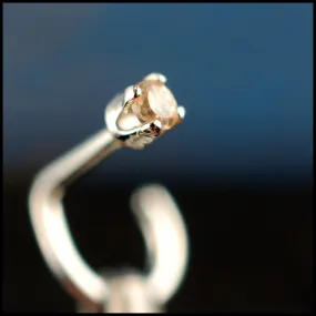 Champagne Diamond Style Nose Stud