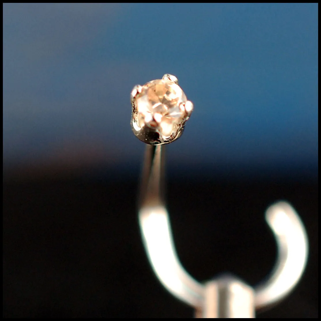 Champagne Diamond Style Nose Stud