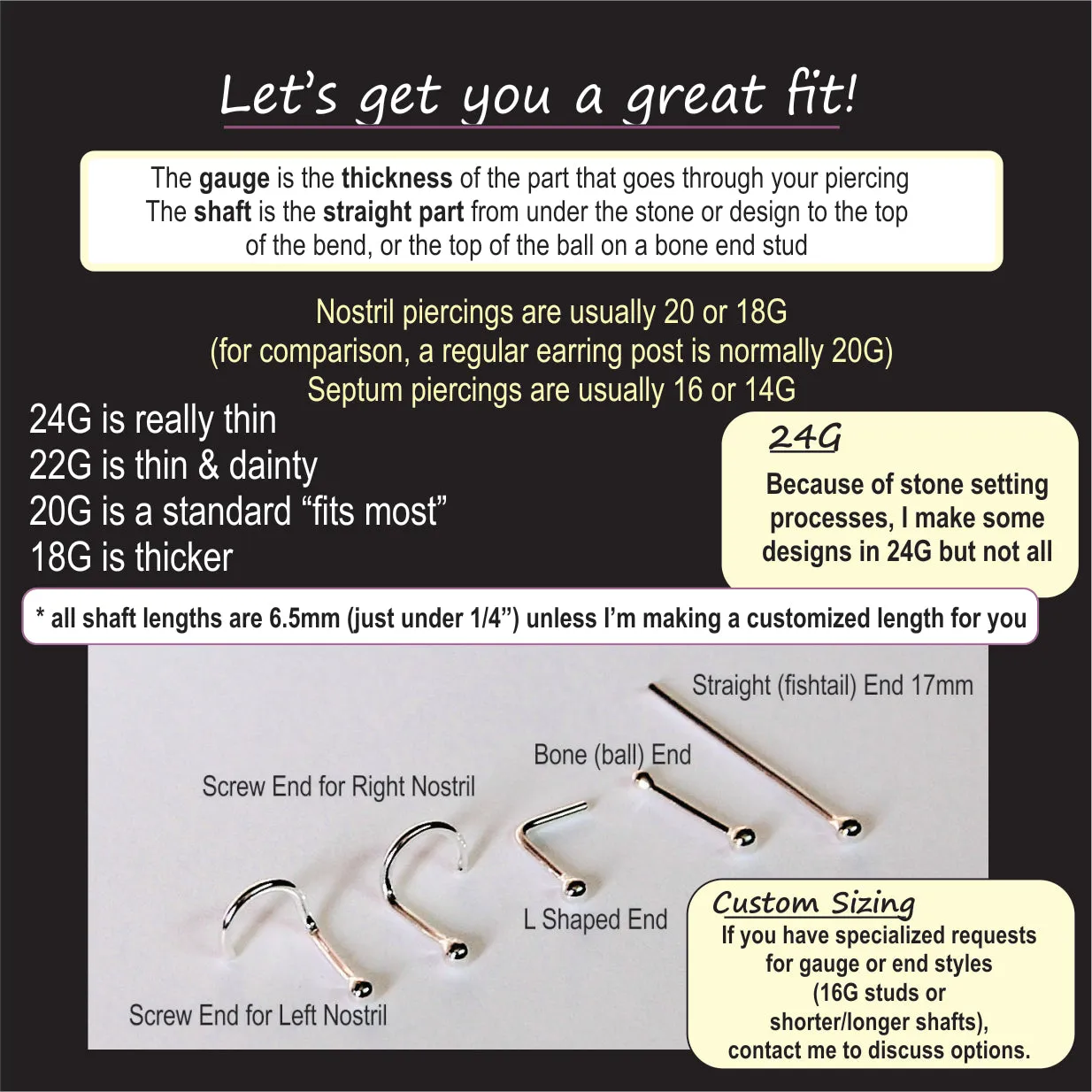 Champagne Diamond Style Nose Stud