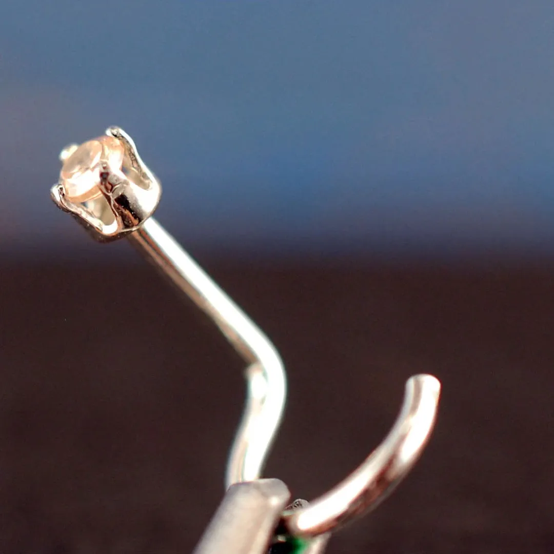 Champagne Diamond Style Nose Stud
