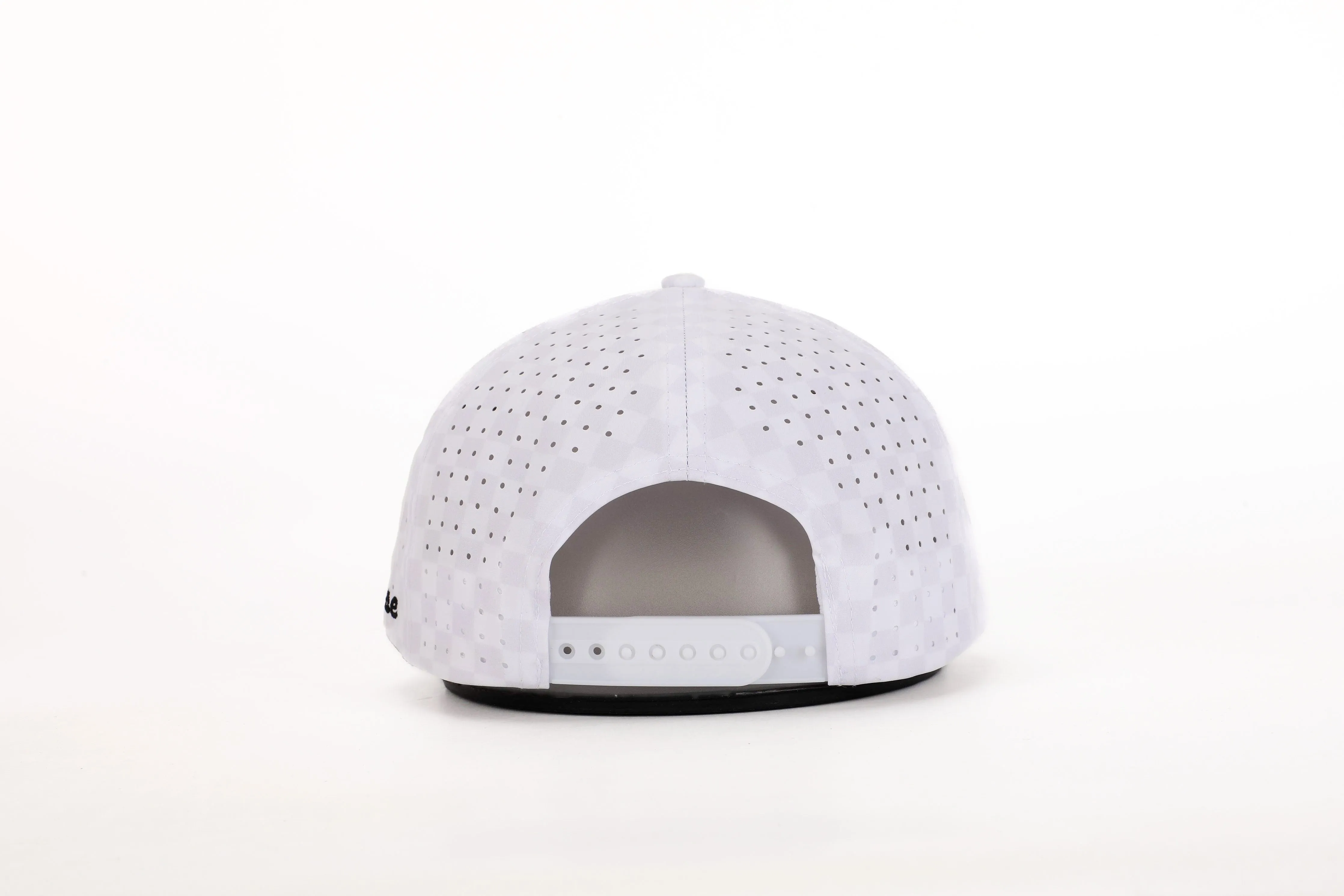 Checkered Rope Golf Hat | White