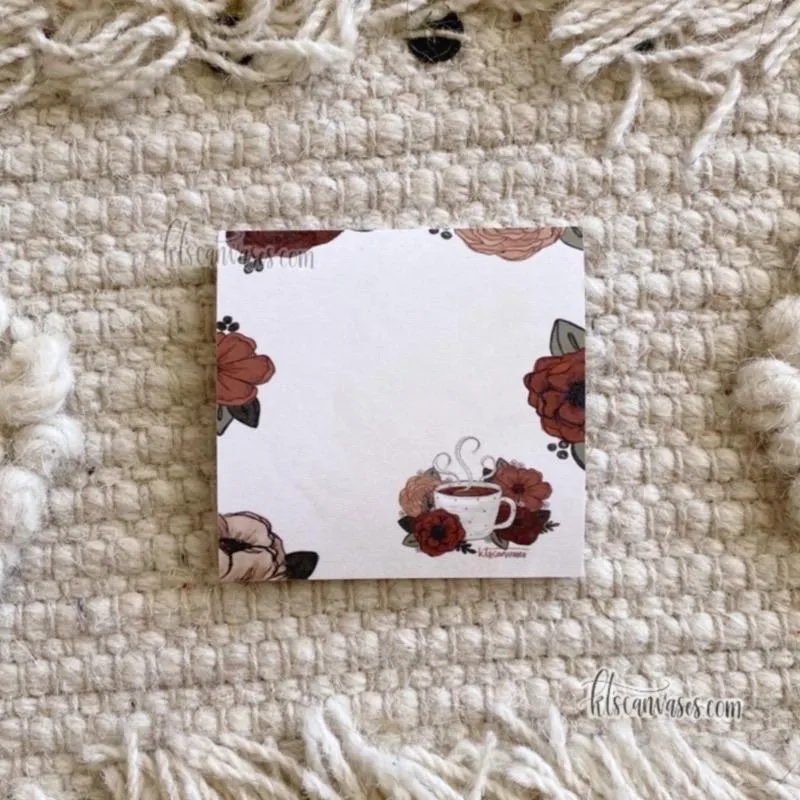 Coffee Floral Post-It Notes