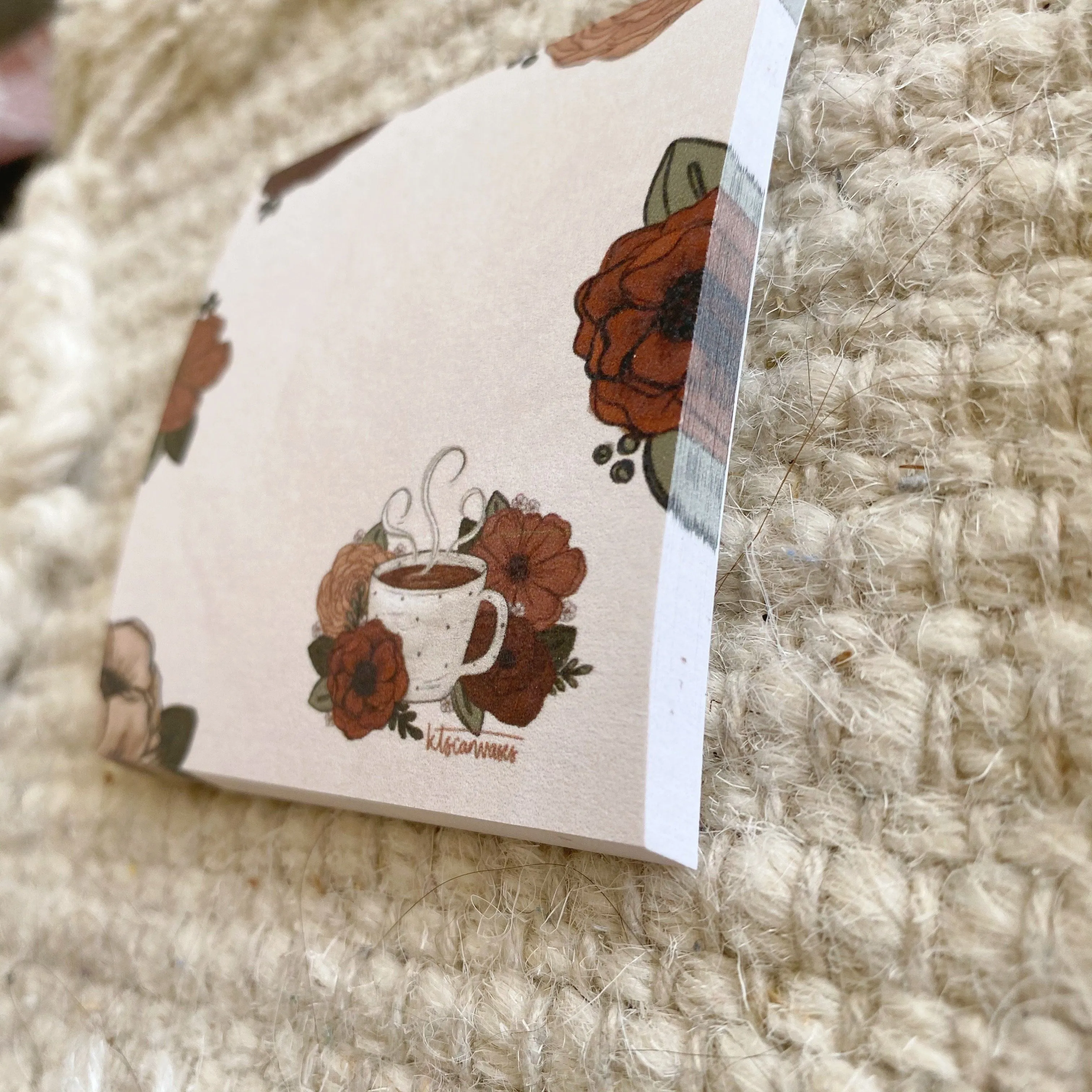 Coffee Floral Post-It Notes