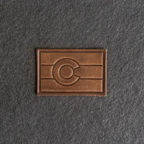Colorado Flag Leather Patches with optional Velcro added