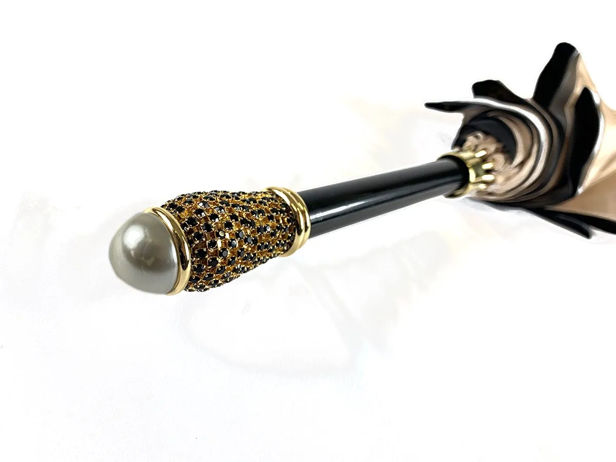 Creamy Leopard Print Umbrella, Double Cloth