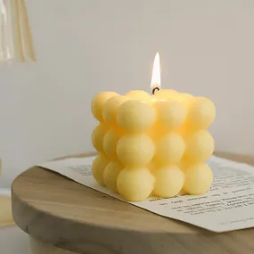 Cube Scented Candle | Yellow Bubble Cube