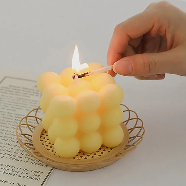 Cube Scented Candle | Yellow Bubble Cube