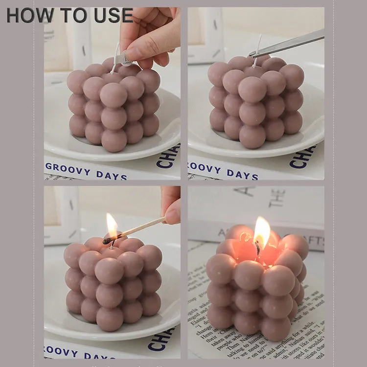 Cube Scented Candle | Yellow Bubble Cube