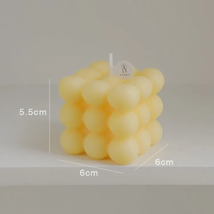 Cube Scented Candle | Yellow Bubble Cube