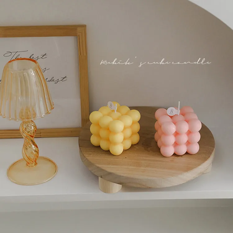 Cube Scented Candle | Yellow Bubble Cube