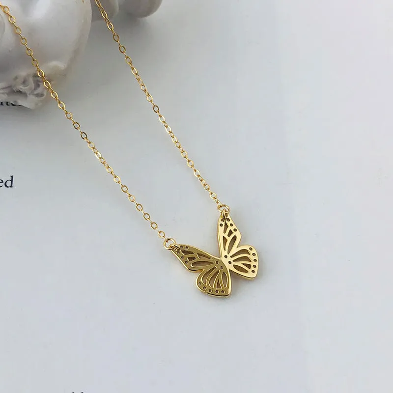 Diamond Butterfly Necklace