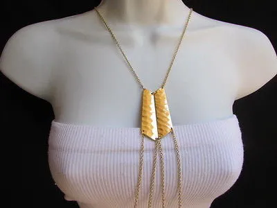 Double Metal Plate Classic Gold Metal Body Chain