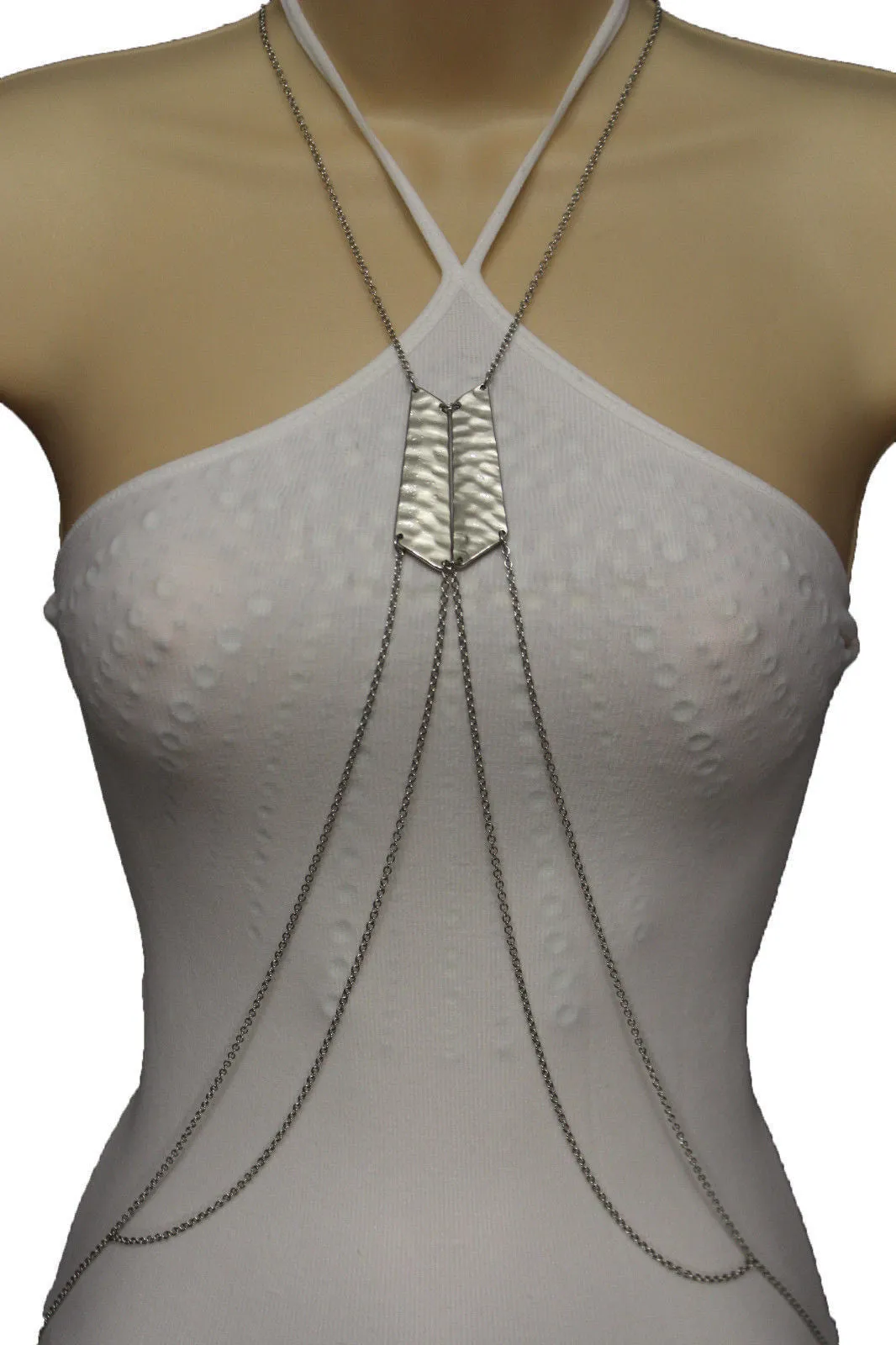 Double Metal Plate Classic Gold Metal Body Chain