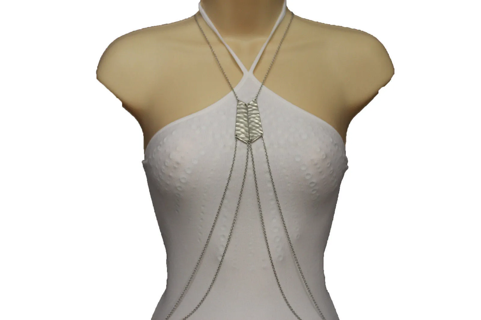 Double Metal Plate Classic Gold Metal Body Chain