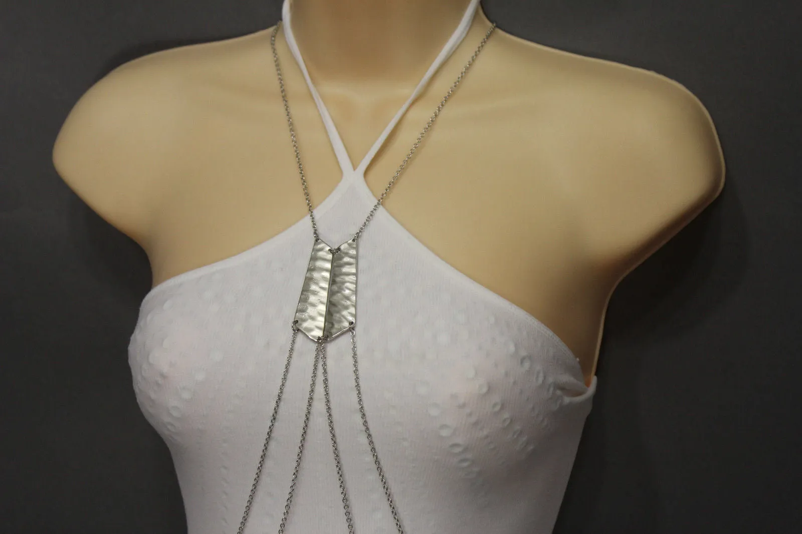 Double Metal Plate Classic Gold Metal Body Chain