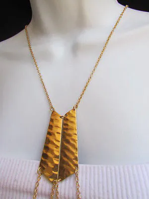 Double Metal Plate Classic Gold Metal Body Chain