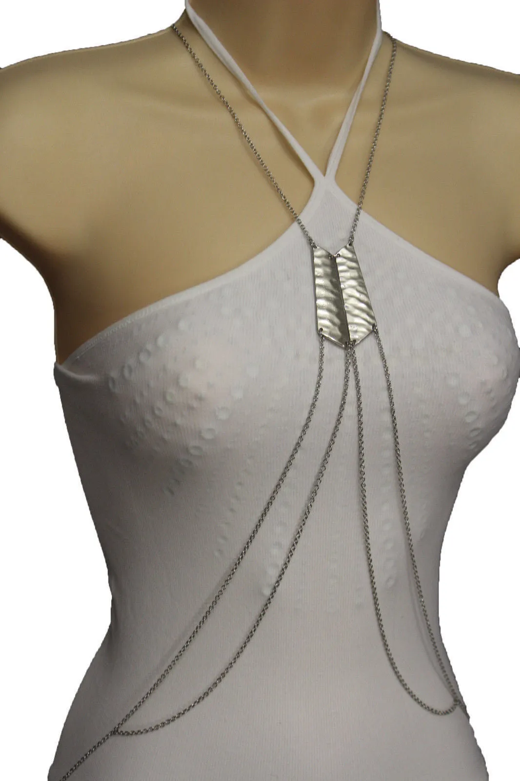Double Metal Plate Classic Gold Metal Body Chain