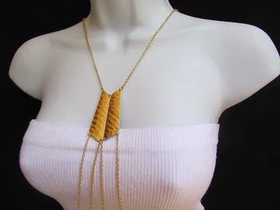 Double Metal Plate Classic Gold Metal Body Chain