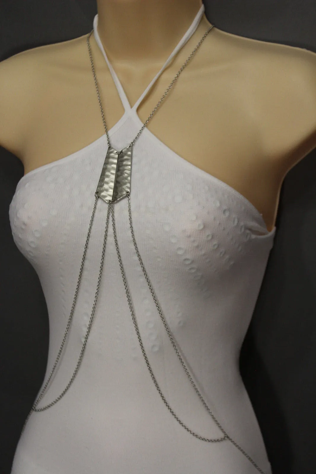 Double Metal Plate Classic Gold Metal Body Chain