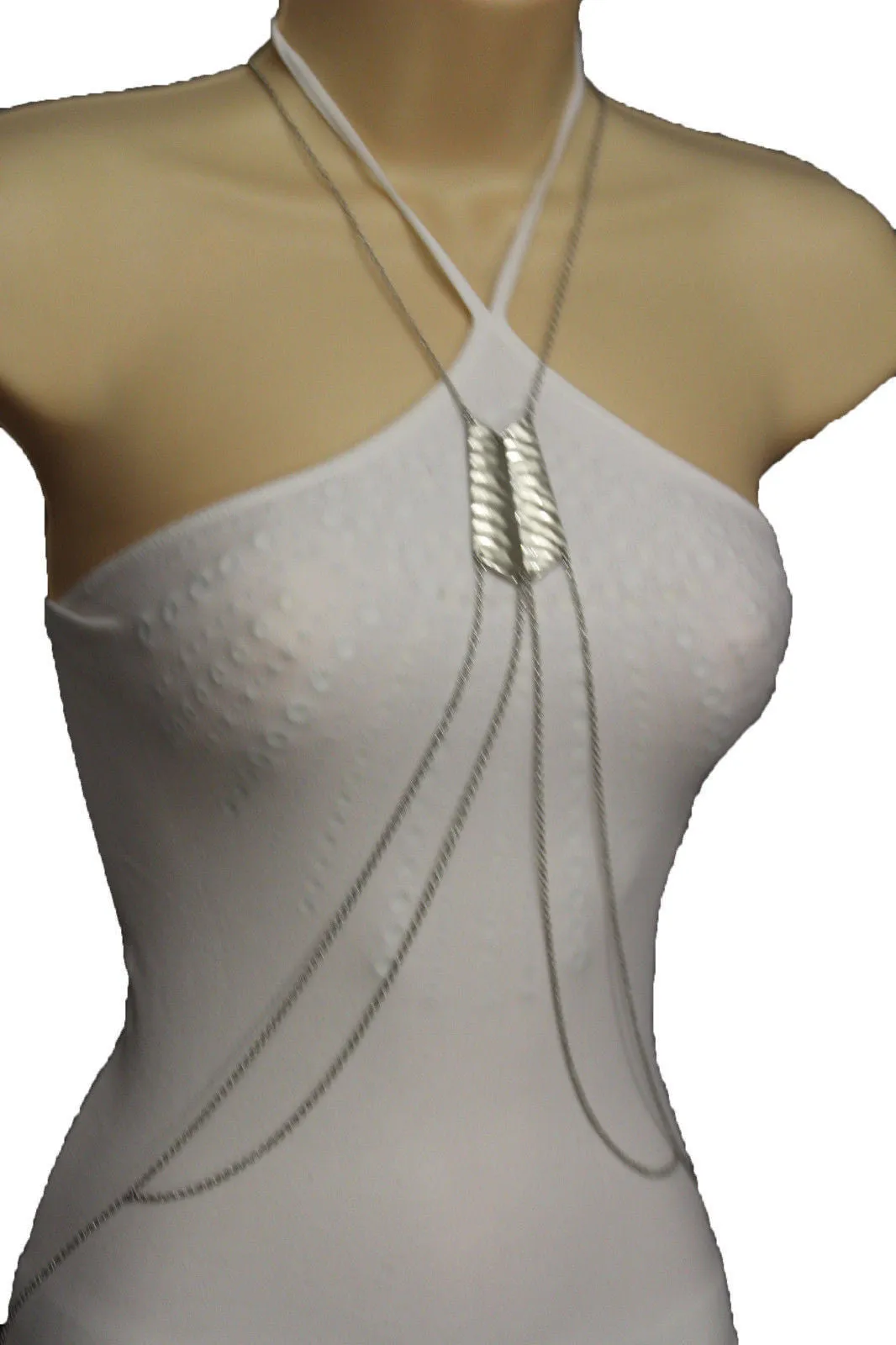 Double Metal Plate Classic Gold Metal Body Chain