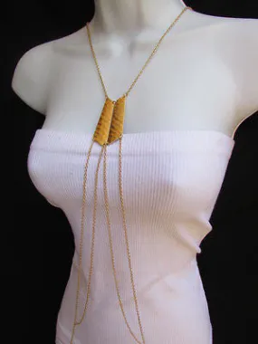 Double Metal Plate Classic Gold Metal Body Chain