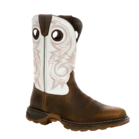 Durango® Men's 11" Western Chocolate & White Square Toe Boots DDB0302