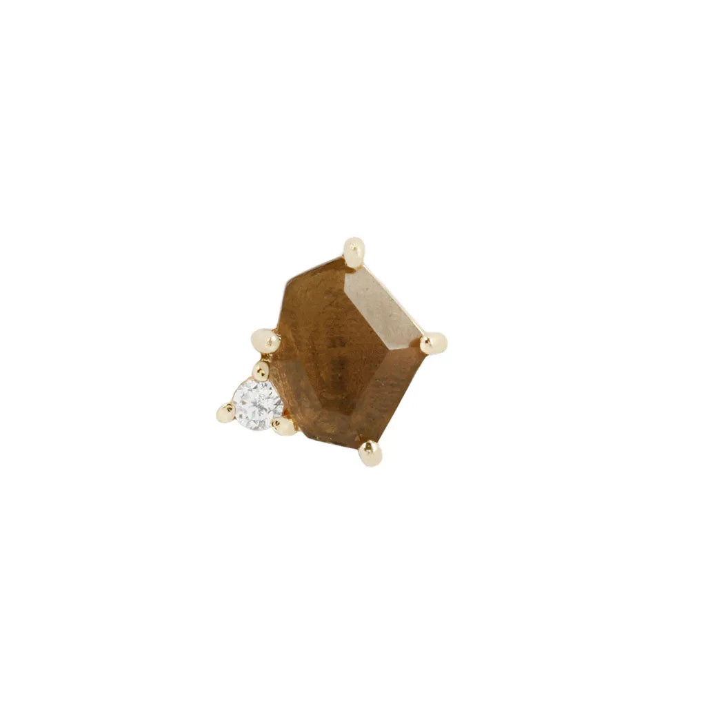 Elicit - Smoky Quartz   CZ - Threadless End