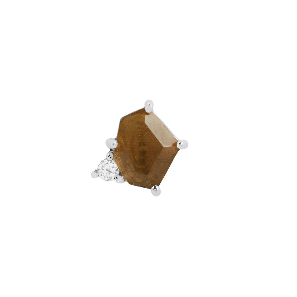 Elicit - Smoky Quartz   CZ - Threadless End